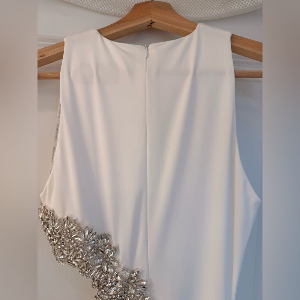 NEW BRONX AND BANCO Camila White Rhinestone Cutout Maxi Dress,  Evening Gown, S - Picture 11 of 14